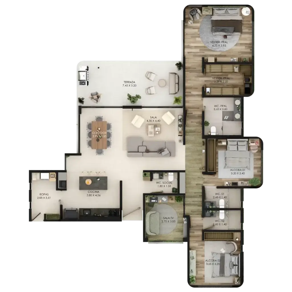 homesuite básica distribucion casa campestre en el quindio