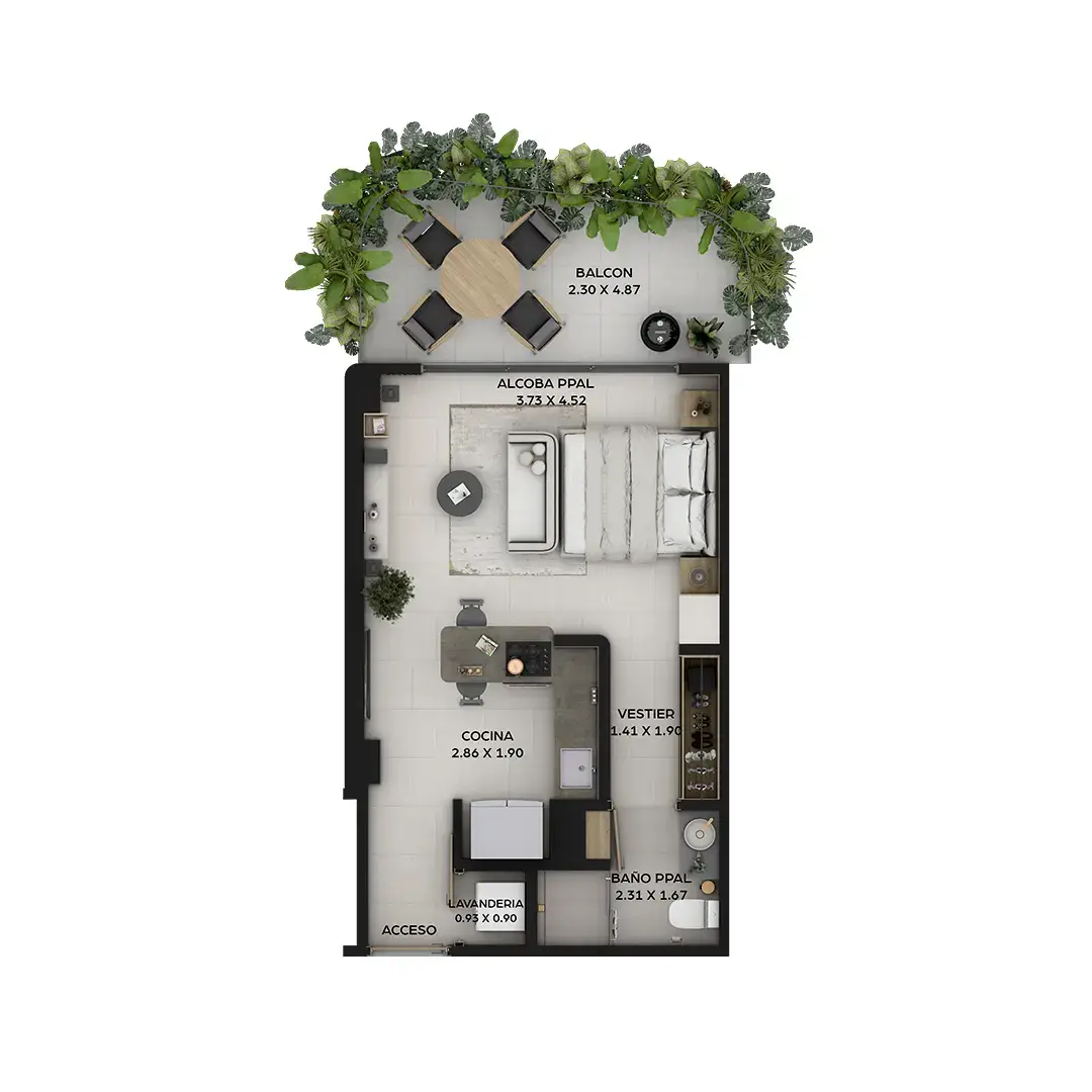 Zolea apartamento nuevo planos tipo 1 - Apartamentos campestres en el quindio v2